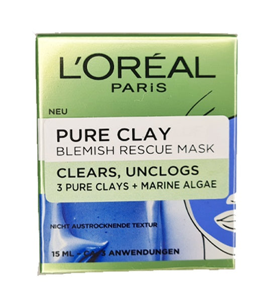 Loreal Absolute Pure Clay Blemish Rescue Face Mask 15ml