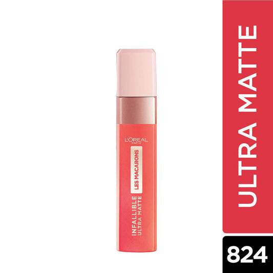 Loreal Les Macarons Ultra Matte Liquid Lipstick 824 Guava Gush