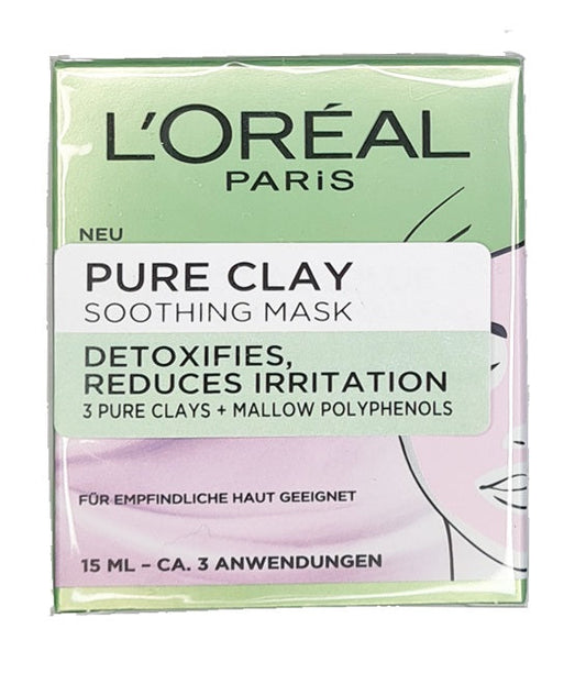Loreal Absolute Pure Clay Skin Soothing Face Mask 15ml